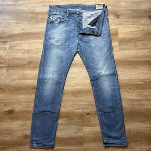 Diesel Buster Jeans Men 31x30 Blue Slim Tapered Stretch Medium Wash Denim R842R